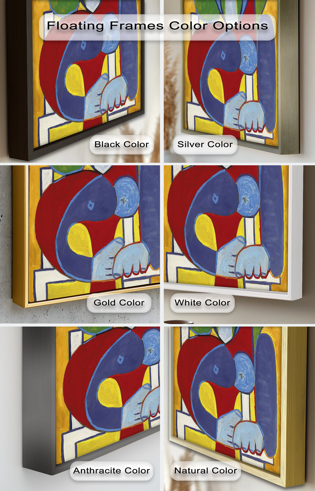 Color Harmony – Abstract Seated Woman Picasso Oil Painting