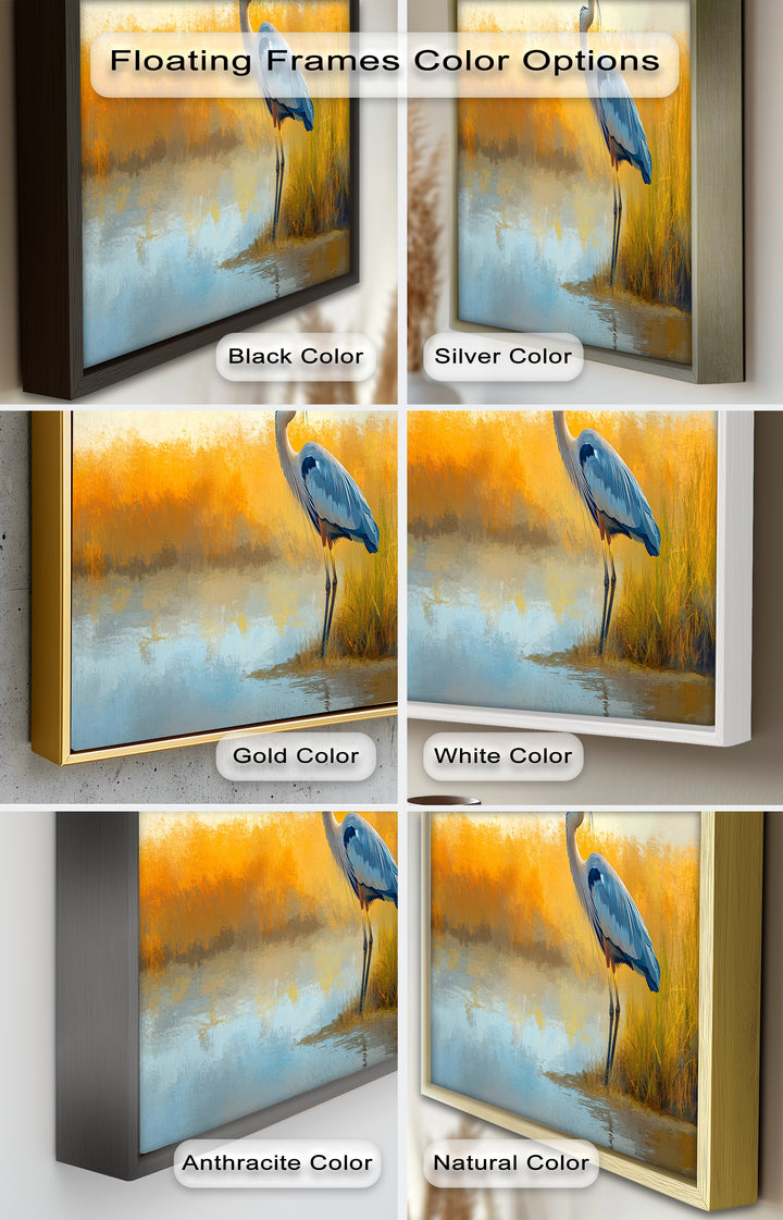 Blue Heron by Autumn Marsh – Animal Oil Painting
