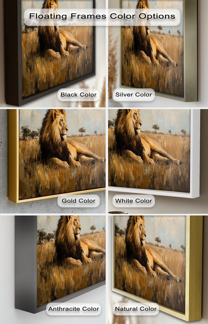 Majestic Serengeti King – Regal Lion Oil Painting