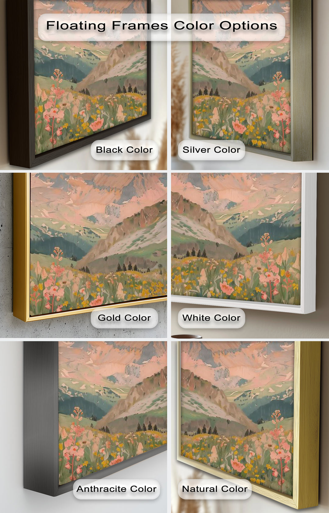 Wildflower Mountain – Serene Landscape Oil Painting
