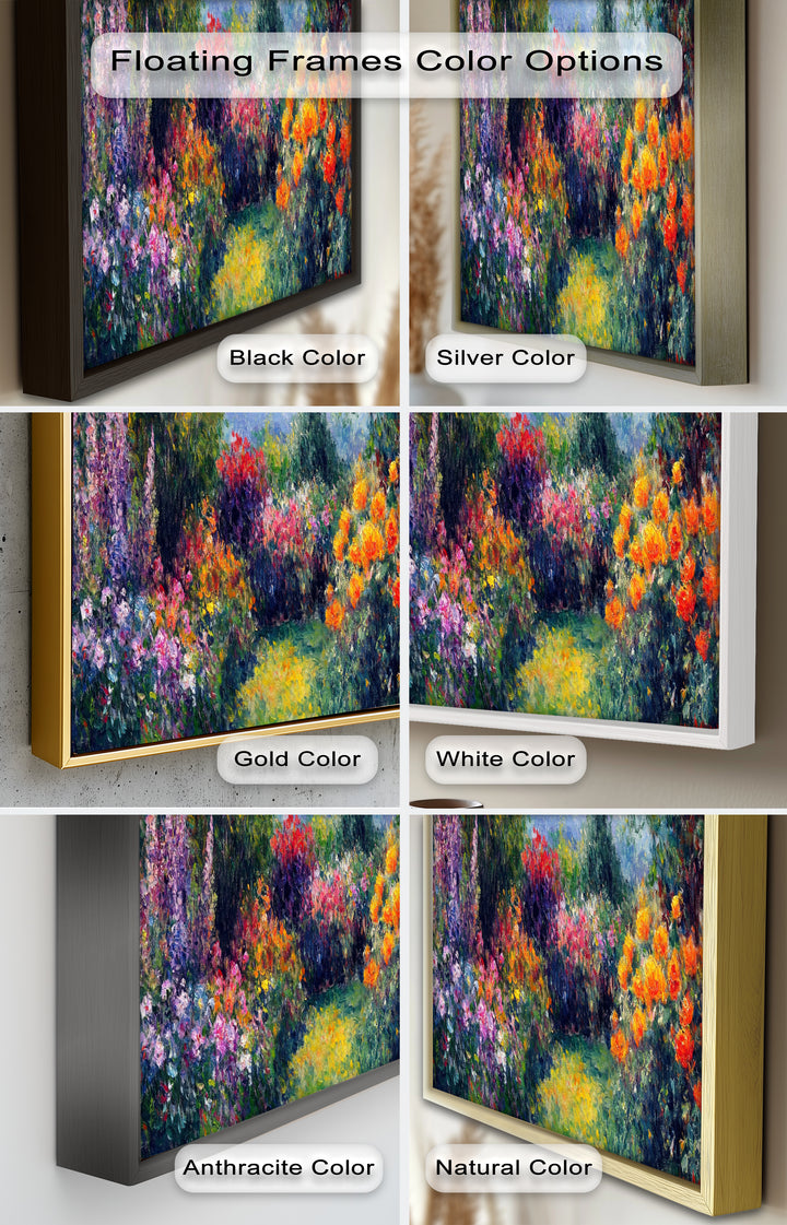 Sunlit Garden in Full Bloom – Impressionist Floral Oil Painting