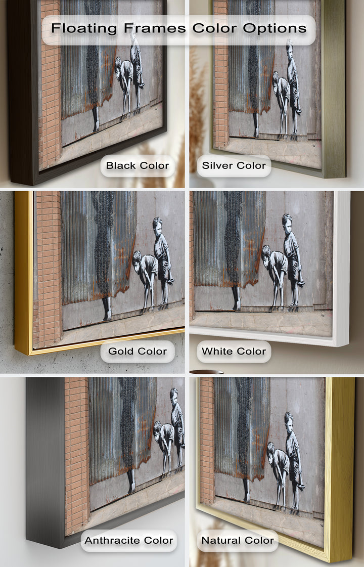 Boys Looking Girl – Banksy Oil Painting