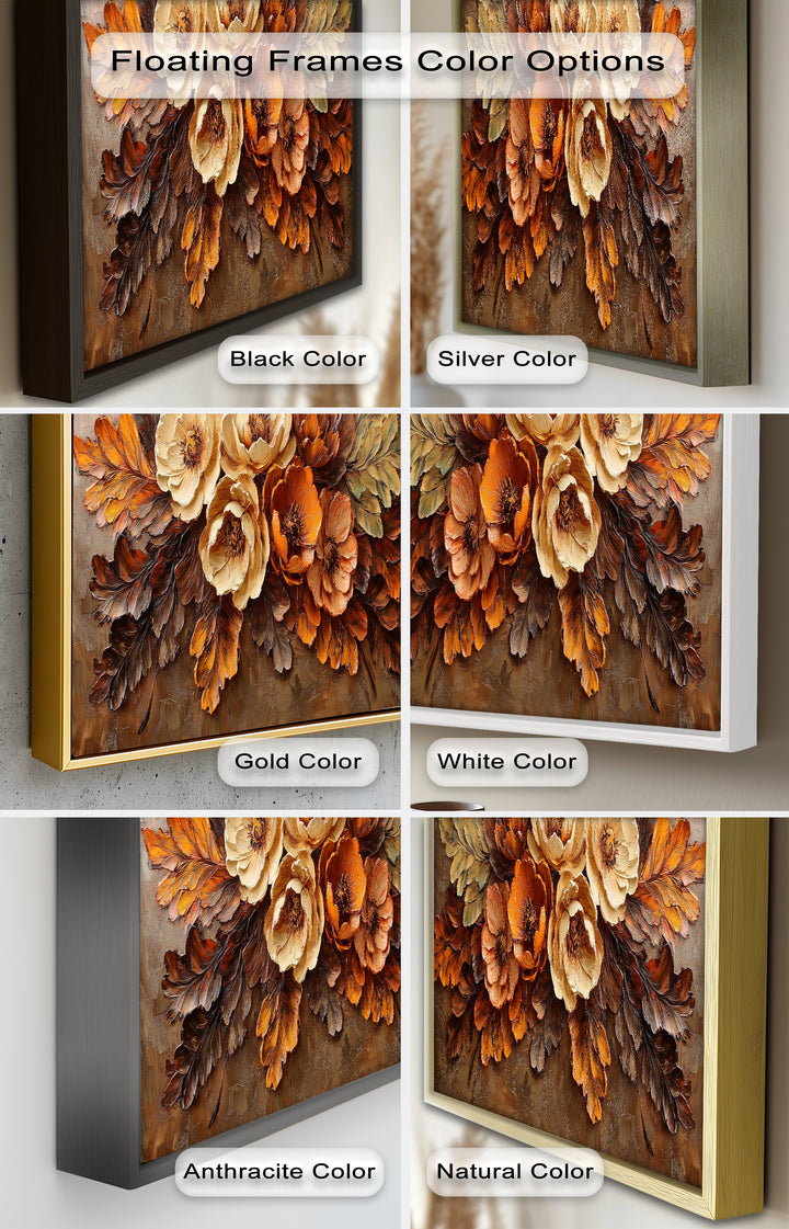Golden Autumn Florals – Botanical Oil Paintings