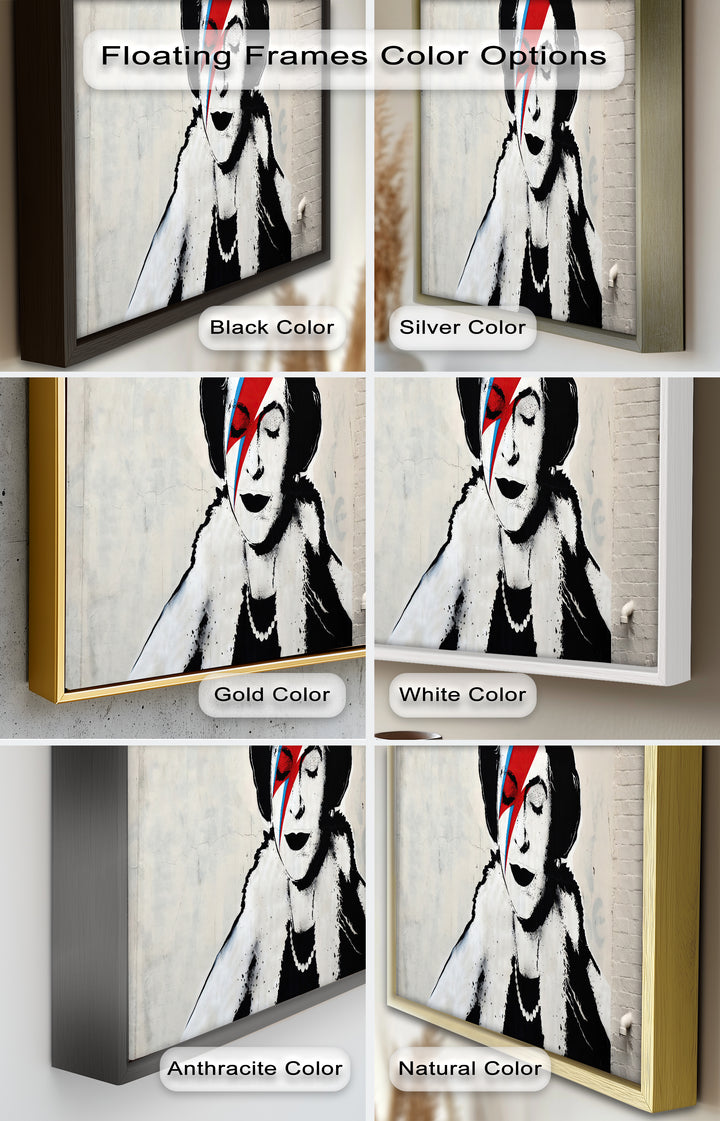 Royal Rebellion – Queen with Bowie Bolt Banksy Oil Painting