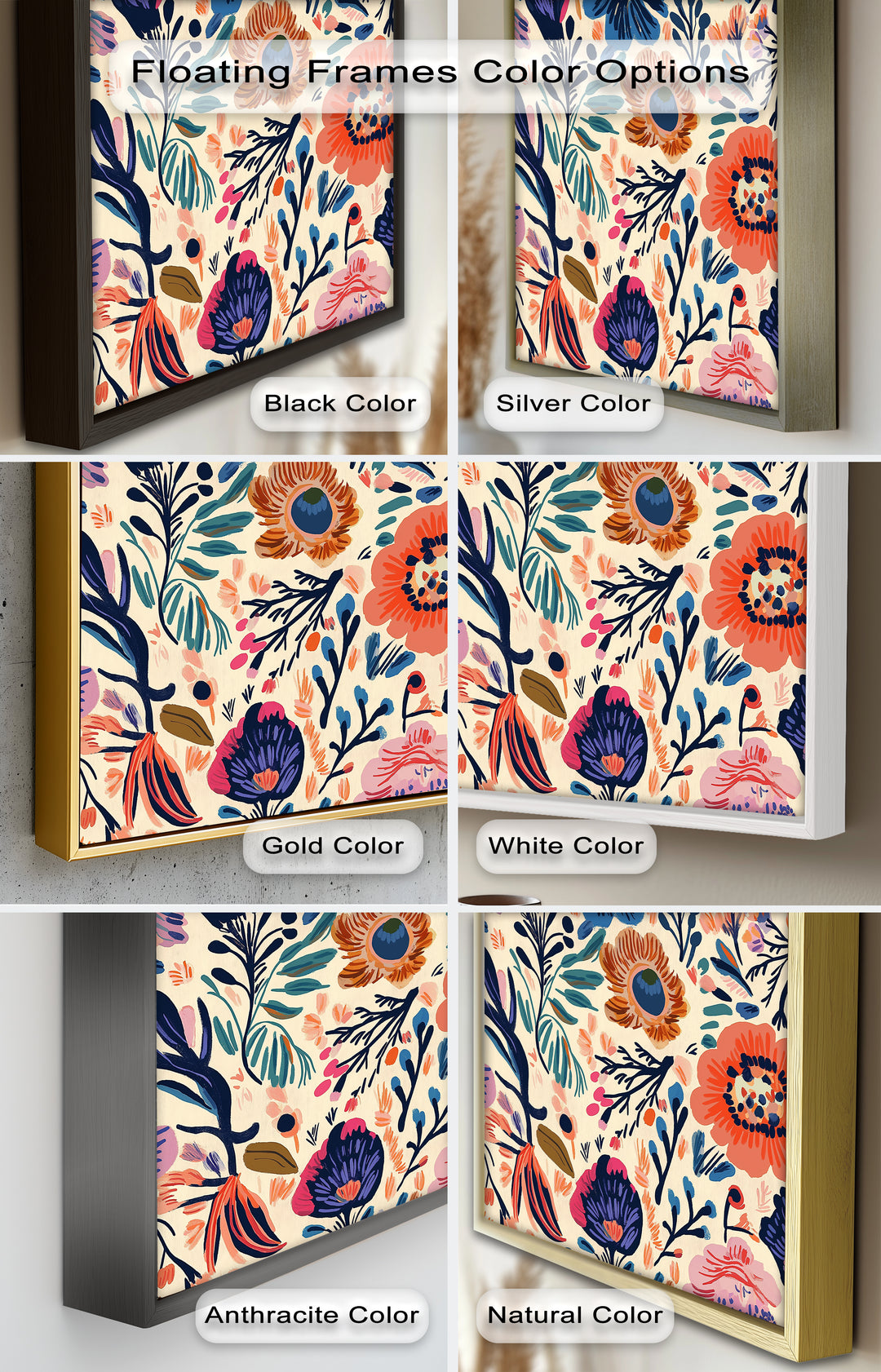 Garden Reverie – Expressive Boho Floral Oil Painting