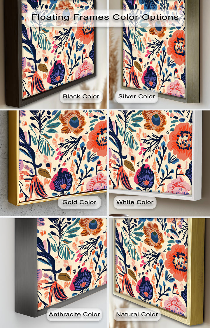 Garden Reverie – Expressive Boho Floral Oil Painting