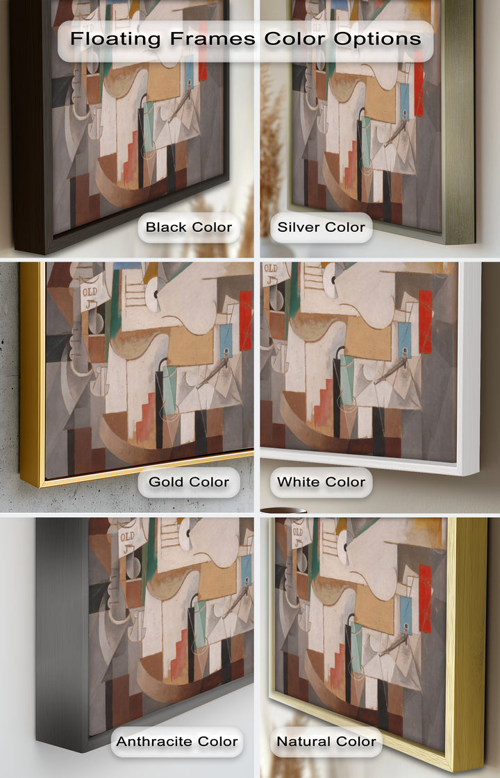Geometric Forms and Layered Structure – Cubist Oil Painting