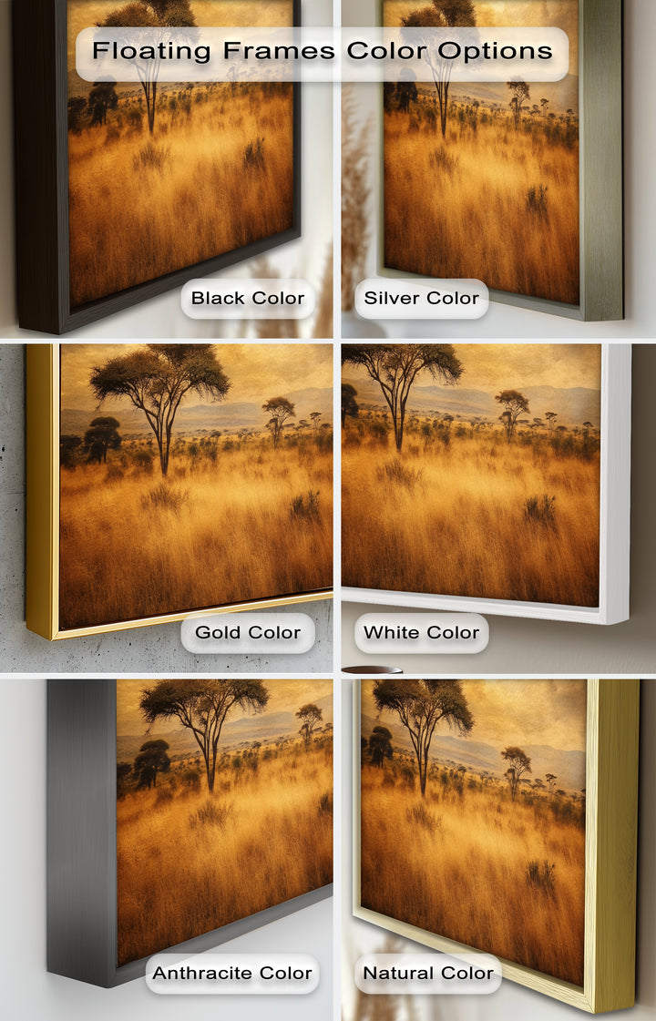 African Savanna Tree Wall Art – Landscape Oil Painting