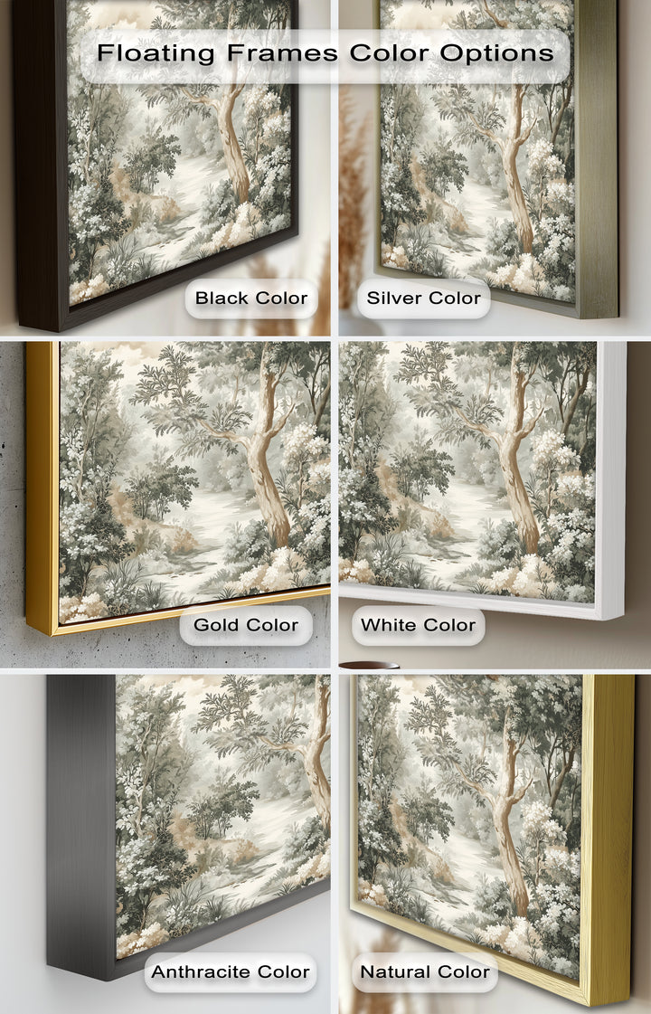 Antique Nature Wall Art-Forest Landscape Oil Paintin