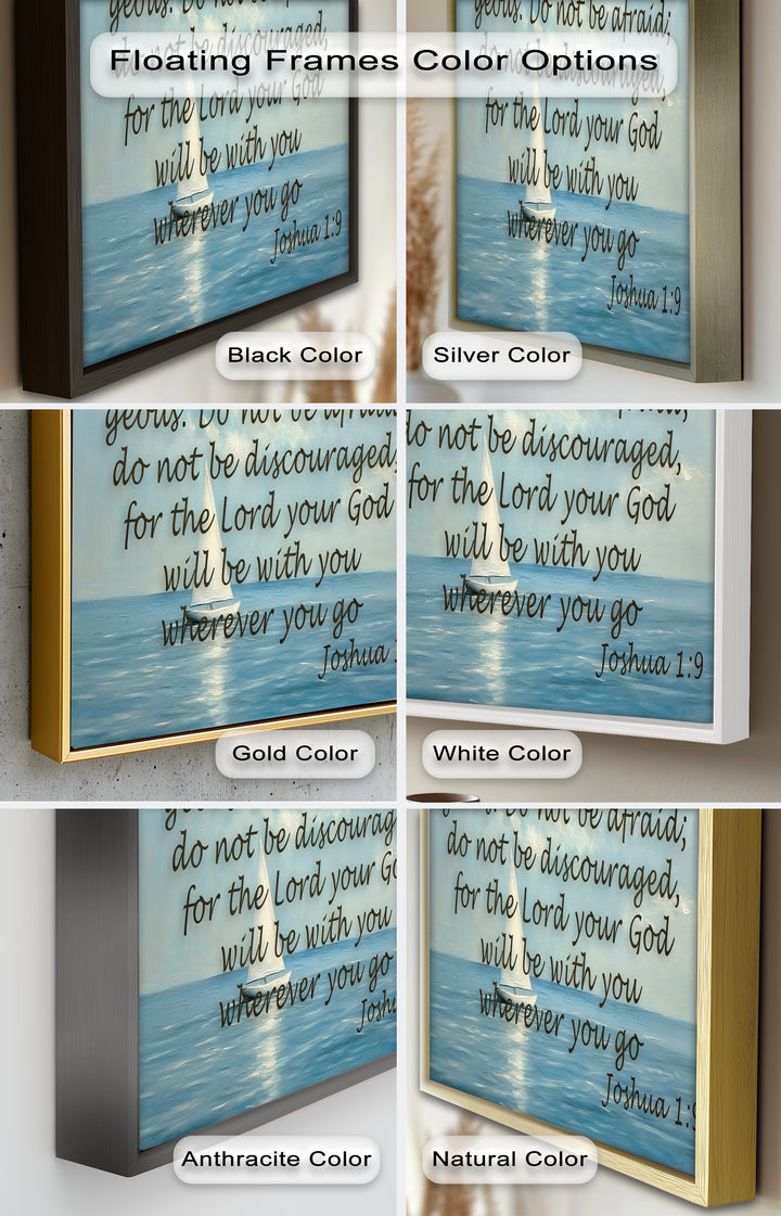 Joshua 1:9 – Courage and Strength Bible Verse Oil Painting