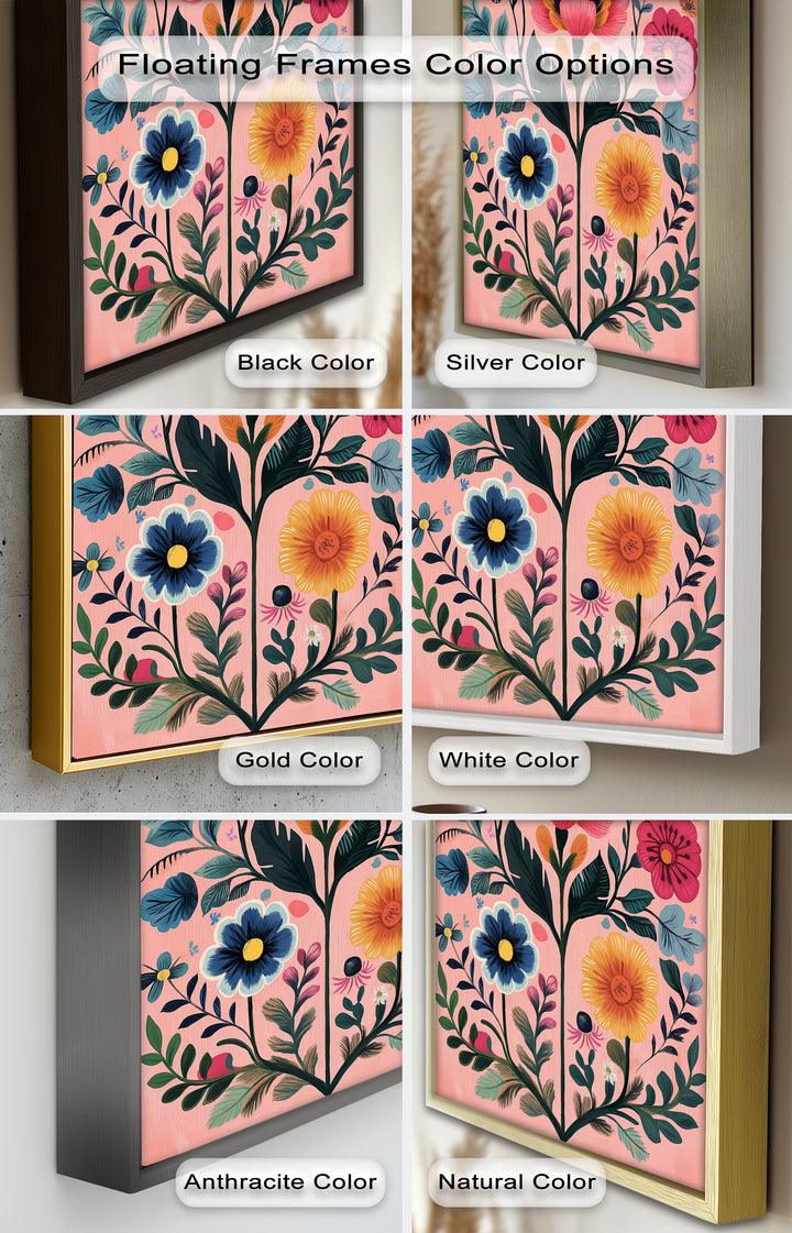 Blossom Carnival – Whimsical Boho Flower Oil Painting