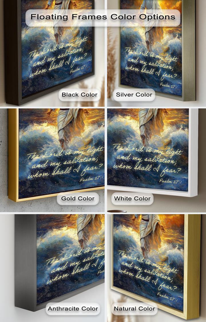 Psalm 27:1 – The Lord is My Light Bible Verse Oil Painting