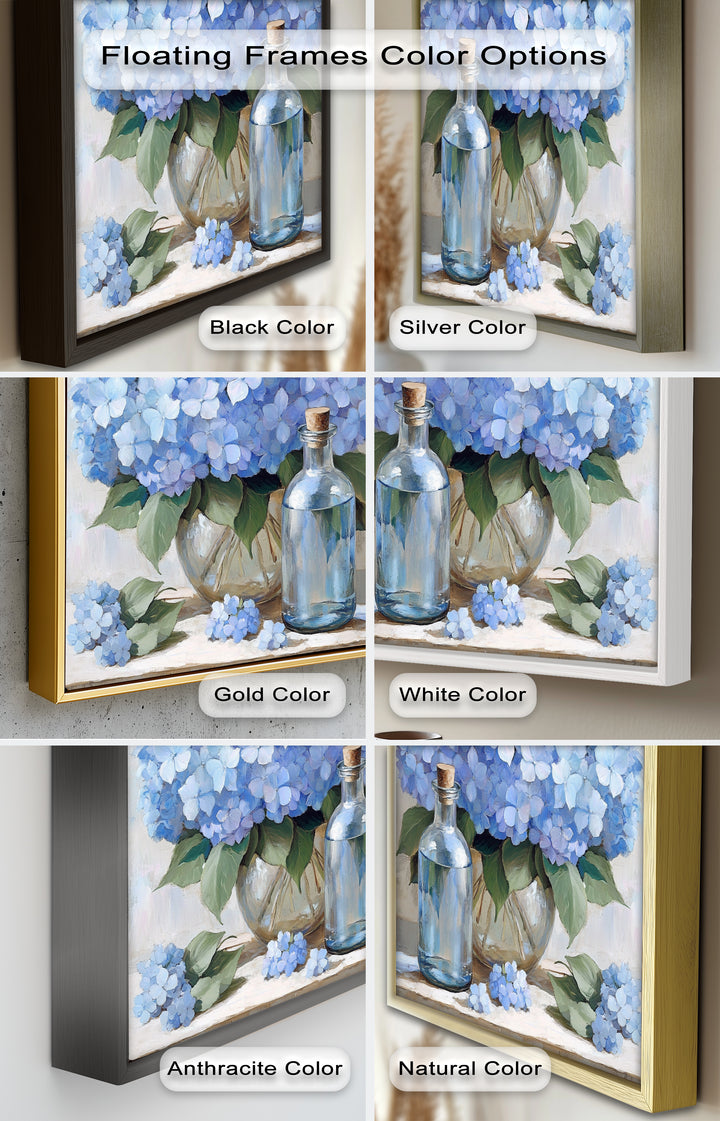 Blue Floral Still Life – Modern Oil Paintings