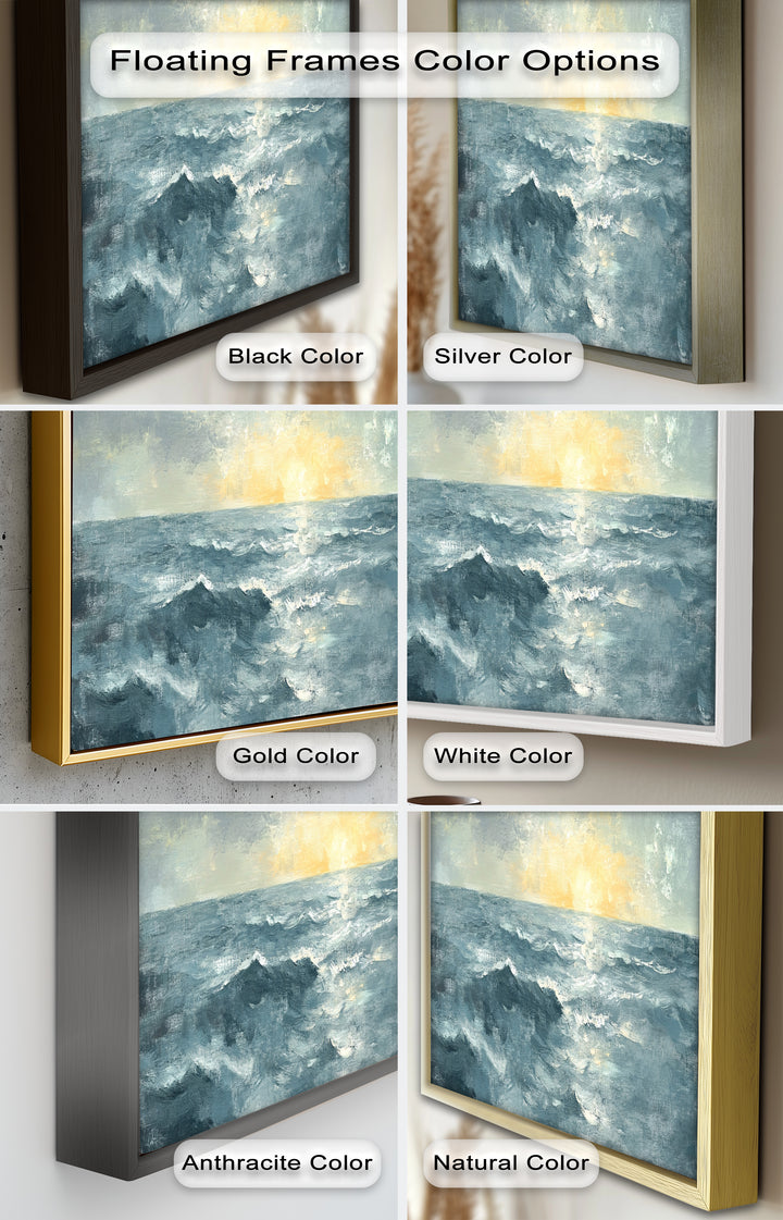 Sunrise Ocean View Decor - Seascape Oil Painting