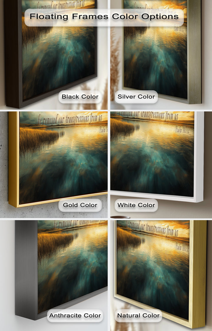 Psalm 103:12 – Divine Forgiveness Bible Verse Oil Painting