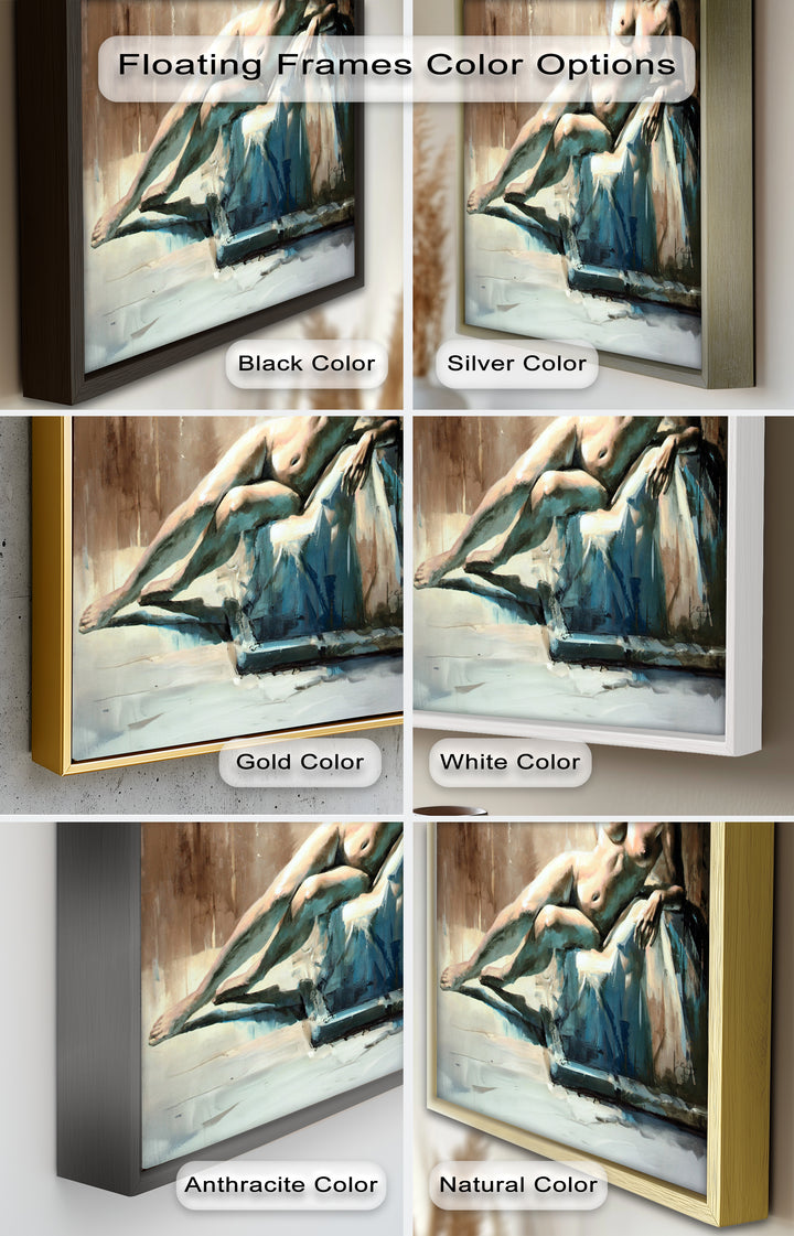 Echoes of Light – Modern Reclining Nude Oil Painting