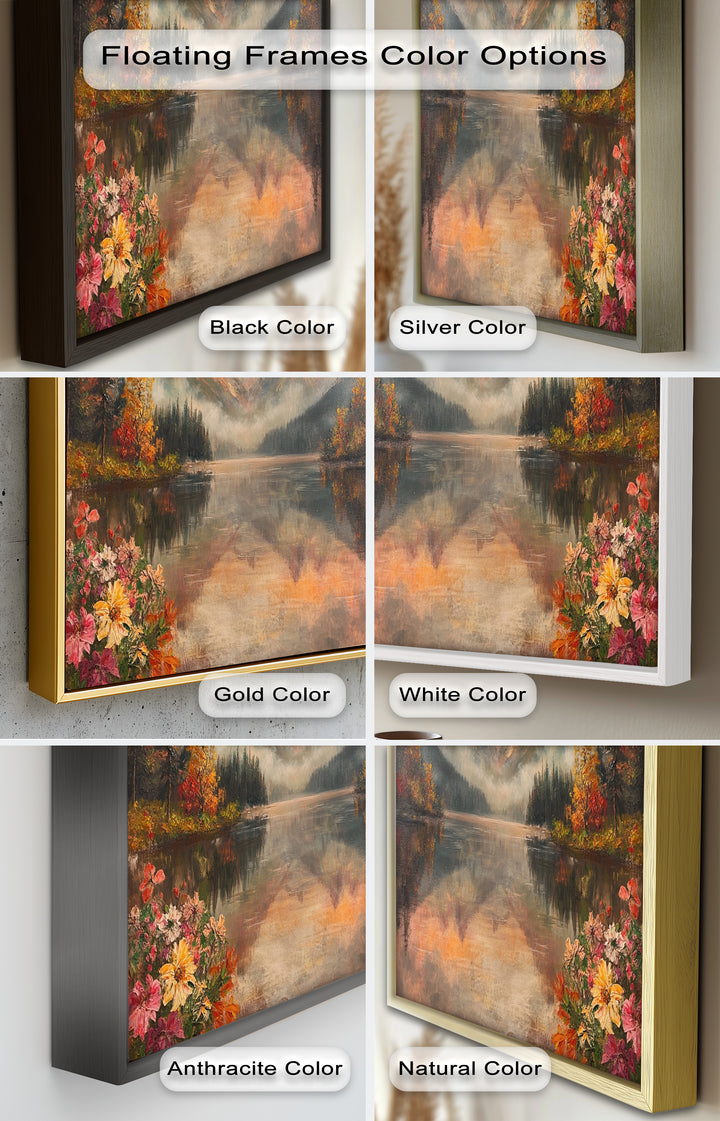 Mountain Lake in Autumn – Serene Seasonal Oil Painting