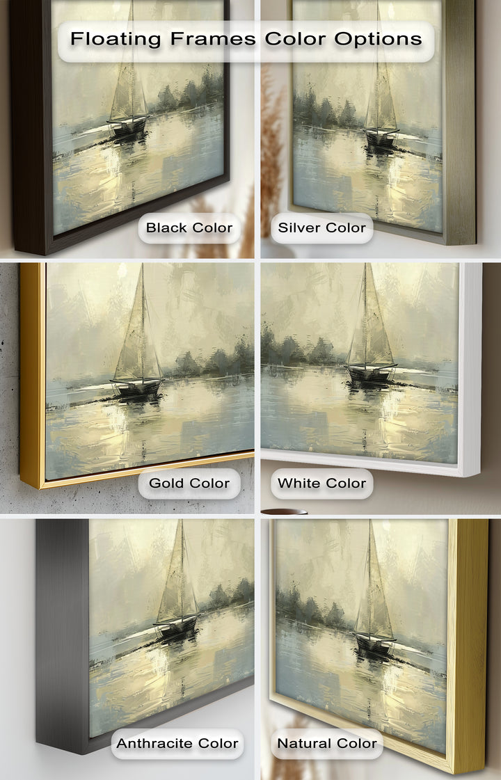 Vintage Sailboat Sailing Ocean – Timeless Nautical Oil Painting