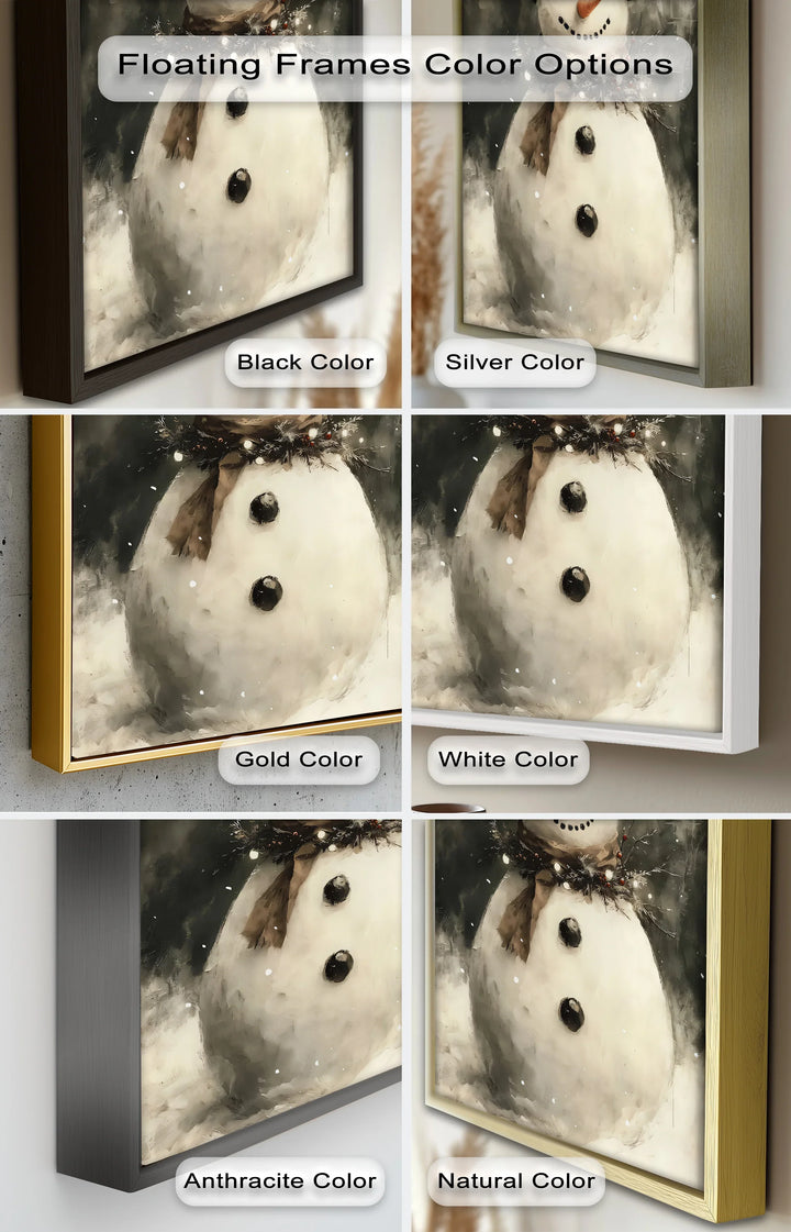 Frosty Cheer – Snowman in Winter Wonderland Oil Painting - MyPhotoStation