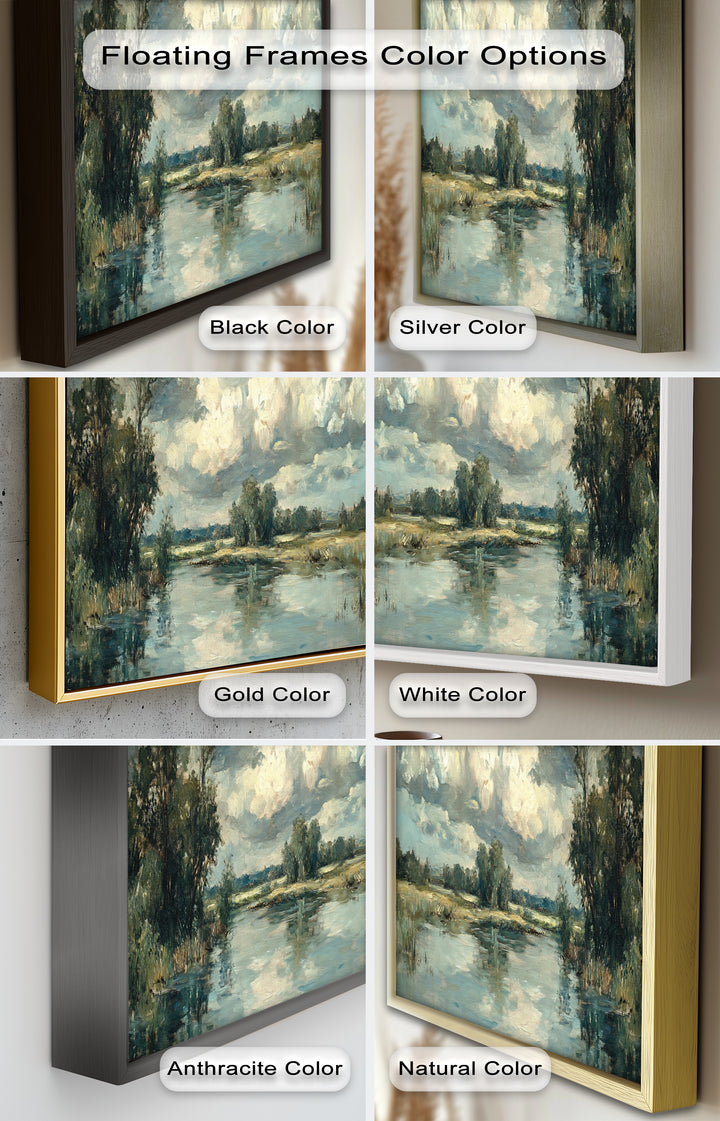 Golden Field & Mountain Horizon – Landscape Oil Painting