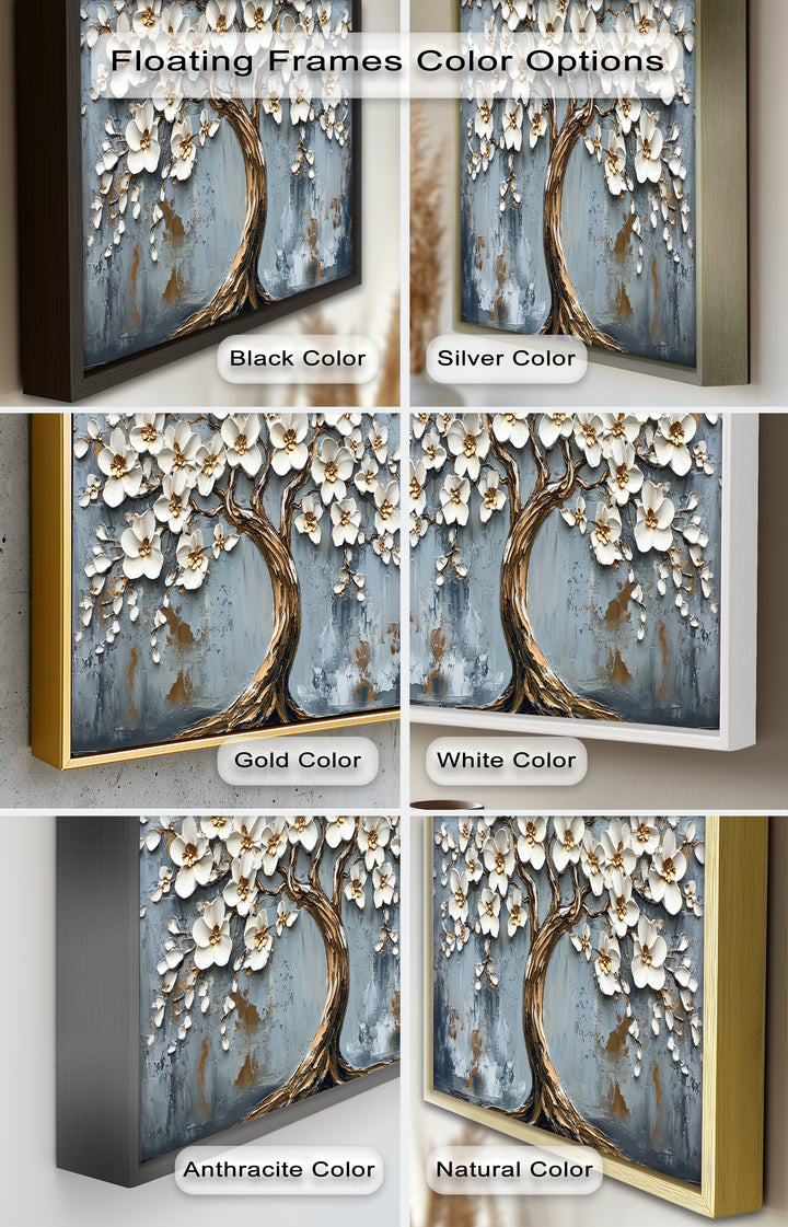 Golden Blossom Tree – Floral Oil Painting