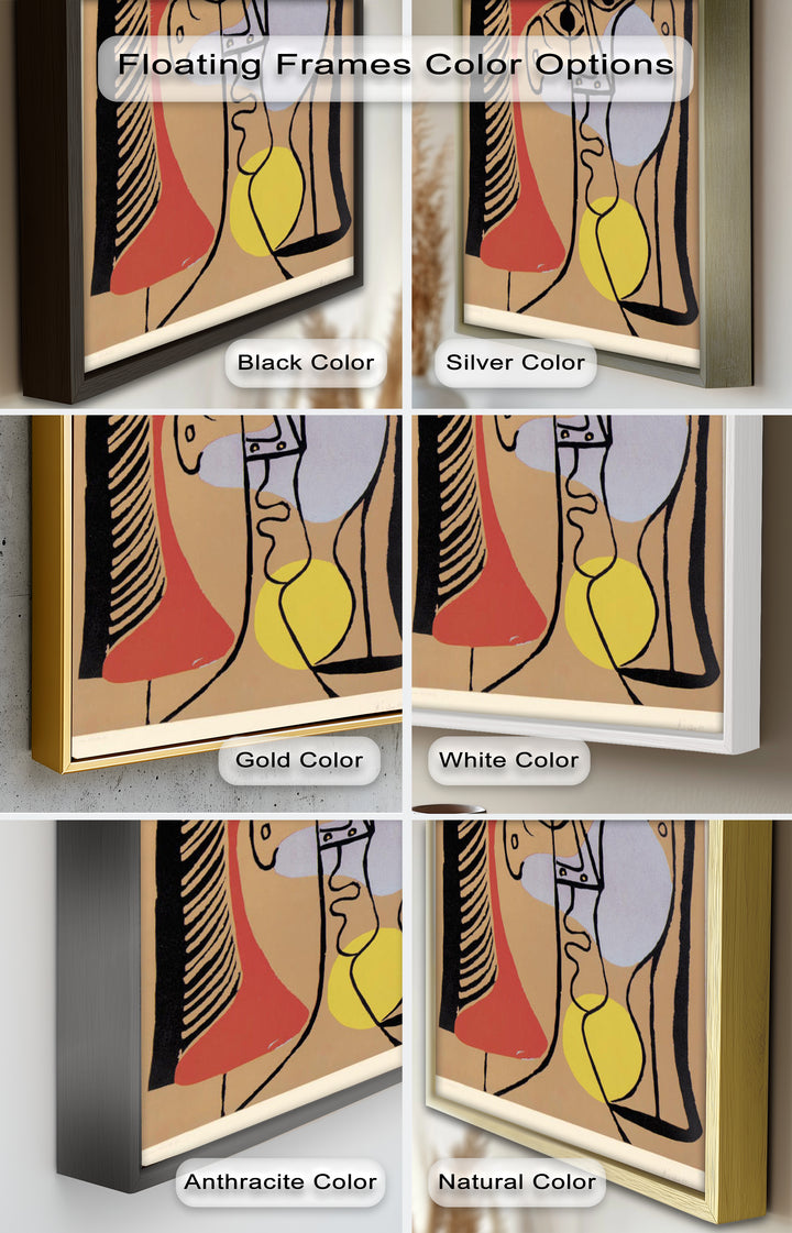 Fragmented Gaze – Minimalist Cubist Portrait Picasso Oil Painting