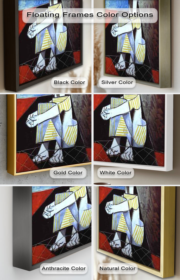 Seated Boy with Striped Garment – Picasso Oil Painting