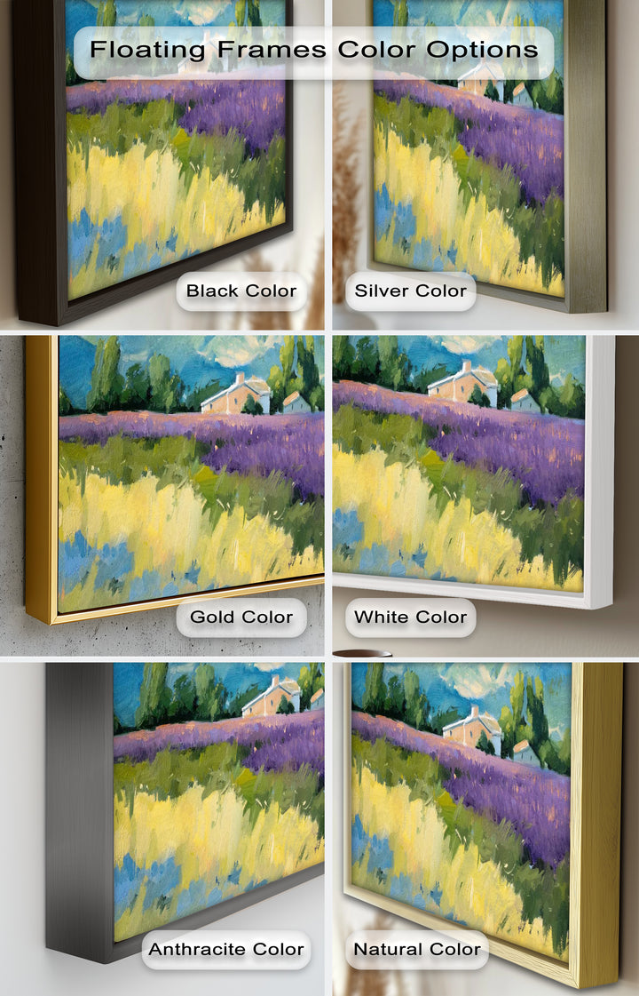 Lavender Fields in Provence – Impressionist Landscape Oil Painting
