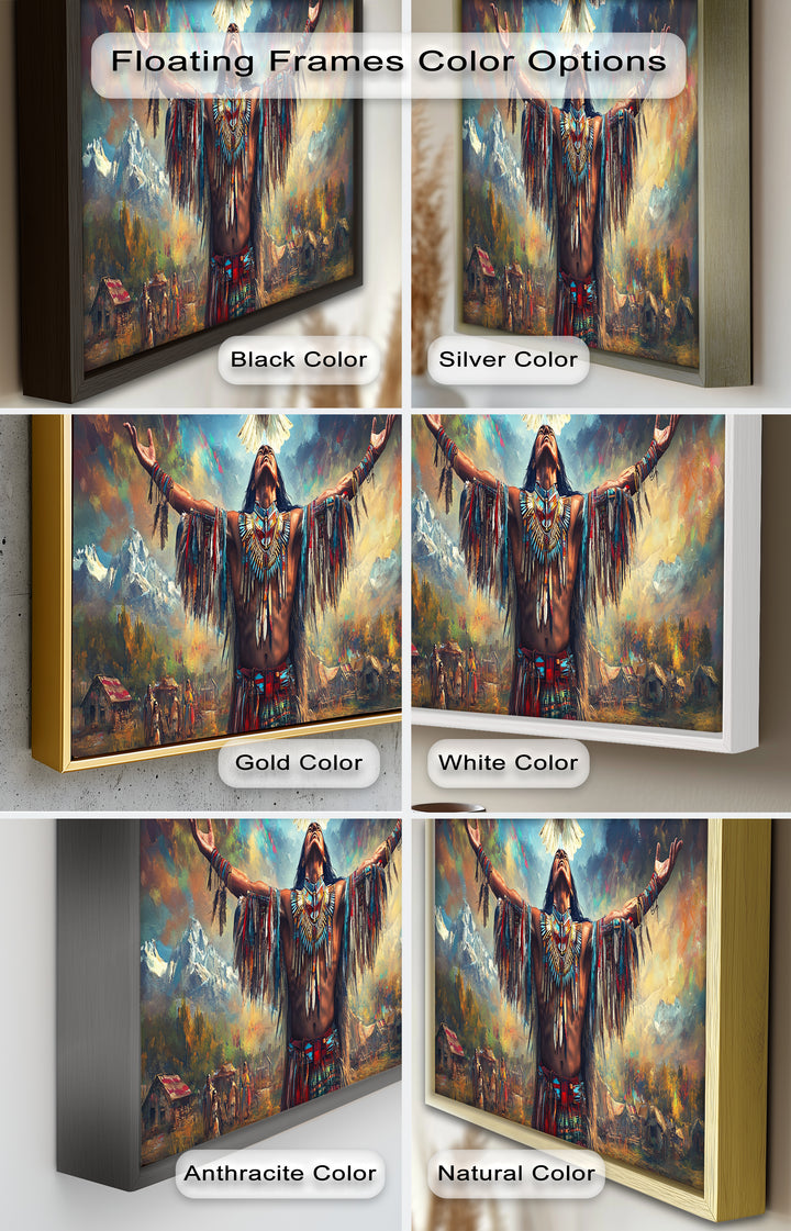 Call of the Sky – Native Ceremony Oil Painting