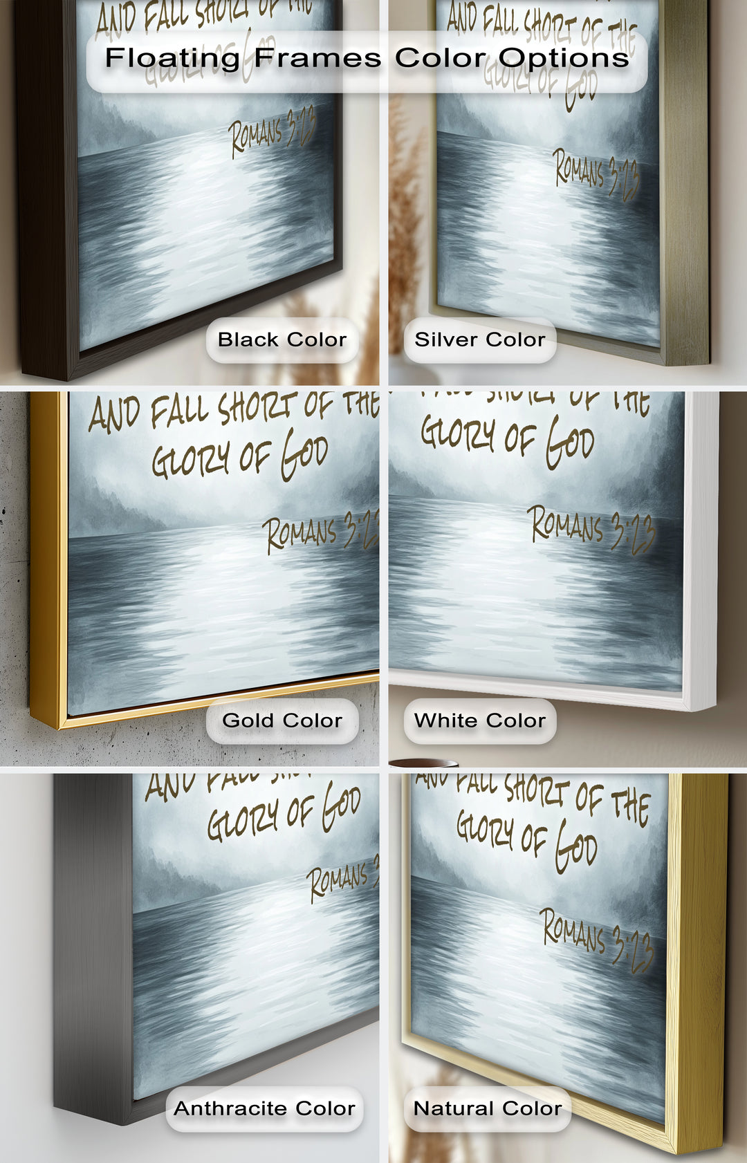 Romans 3:23 – Grace and Redemption Bible Verse Oil Painting