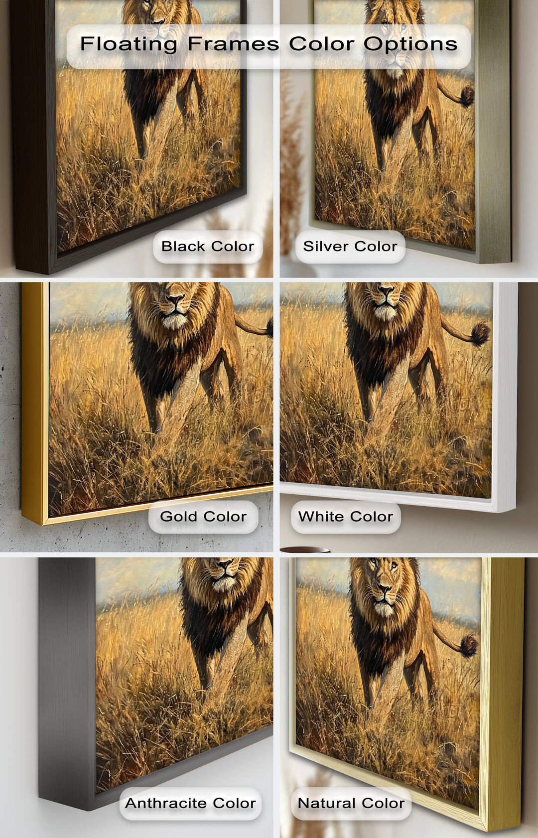 King of the Savannah – Animal Oil Painting