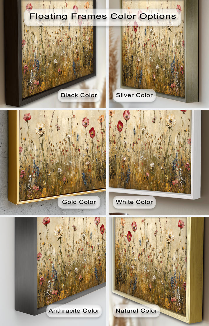 Vintage Wild Flowers – Rustic Floral Oil Painting