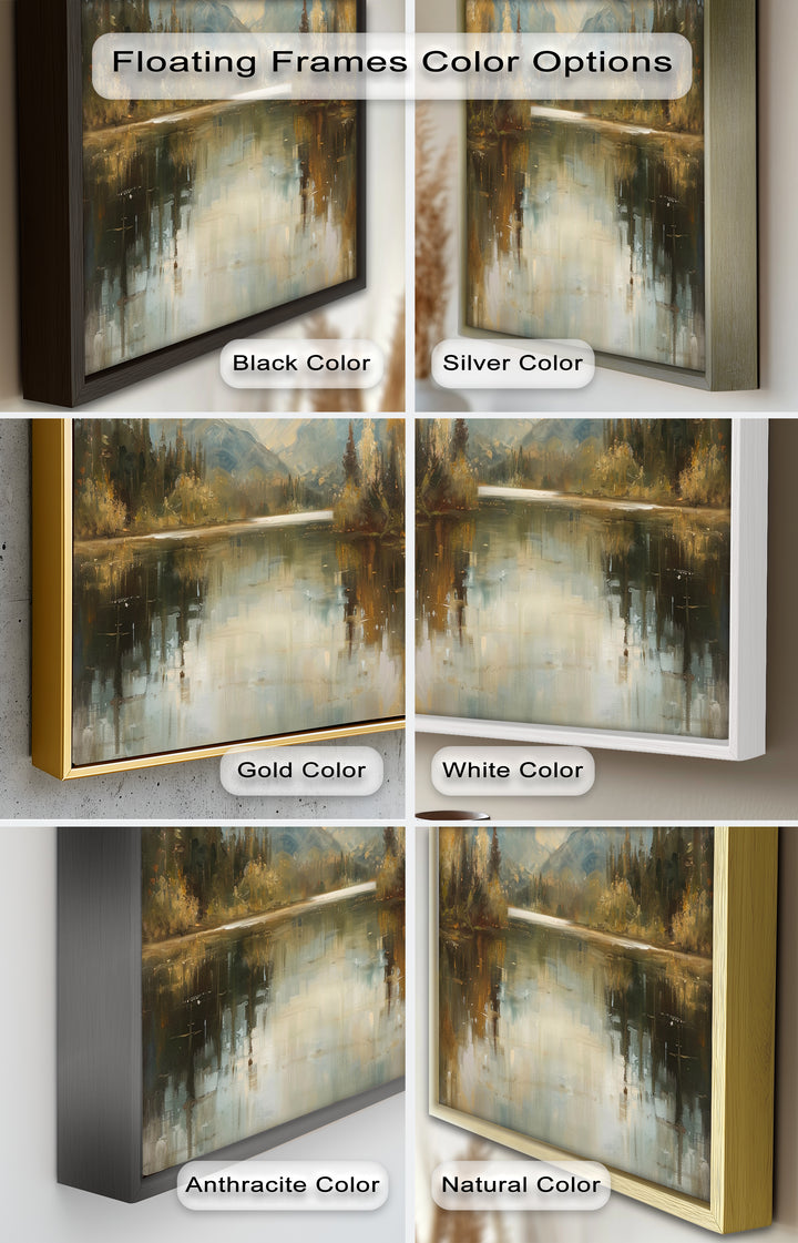 Lake Landscape – Framed Modern Oil Paintings