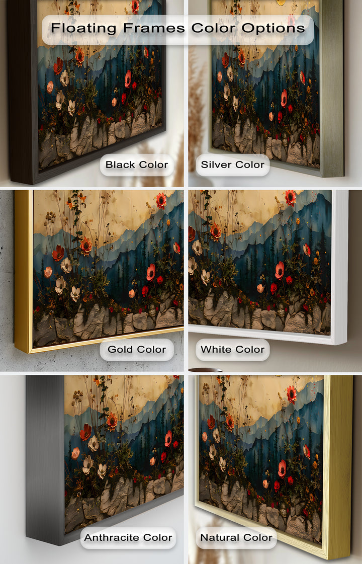 Golden Moon Wall Art-Forest Landscape Oil Painting