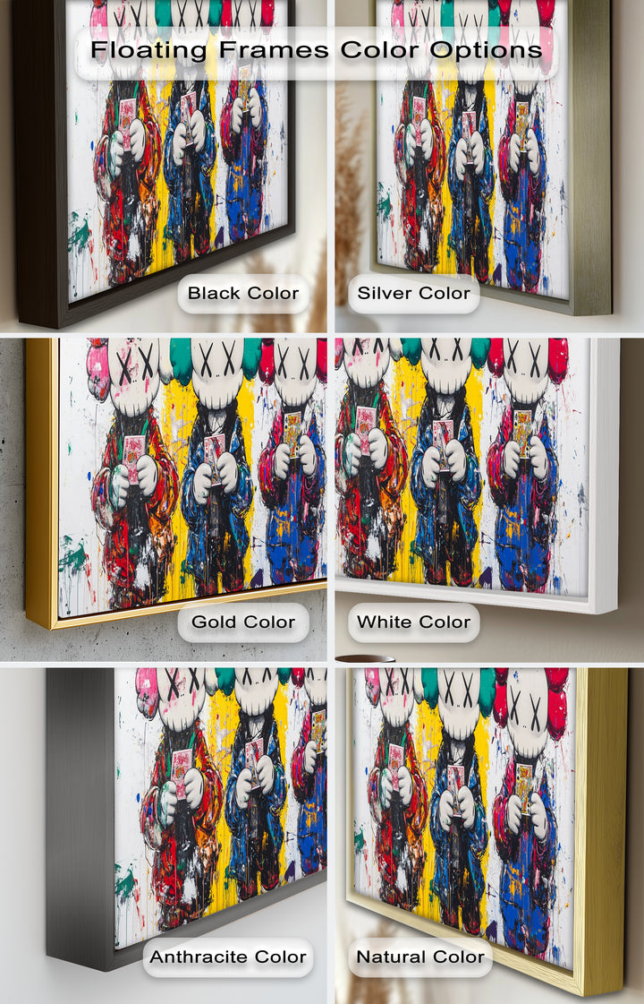 Das Spiel des Jokers – KAWS Ölgemälde