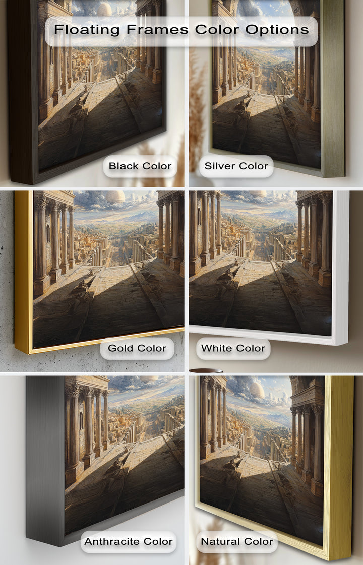 Celestial Archway over an Ancient Metropolis – Renaissance Oil Painting