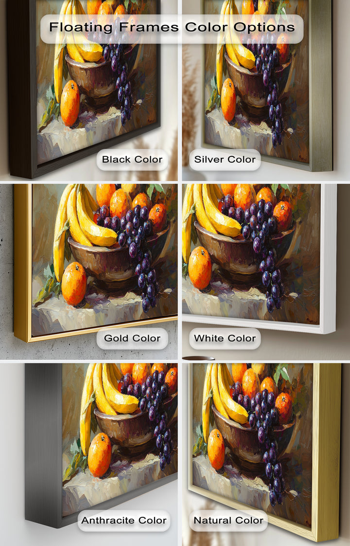 Banana & Grape Fruit Art – Kitchen Wall Oil Painting