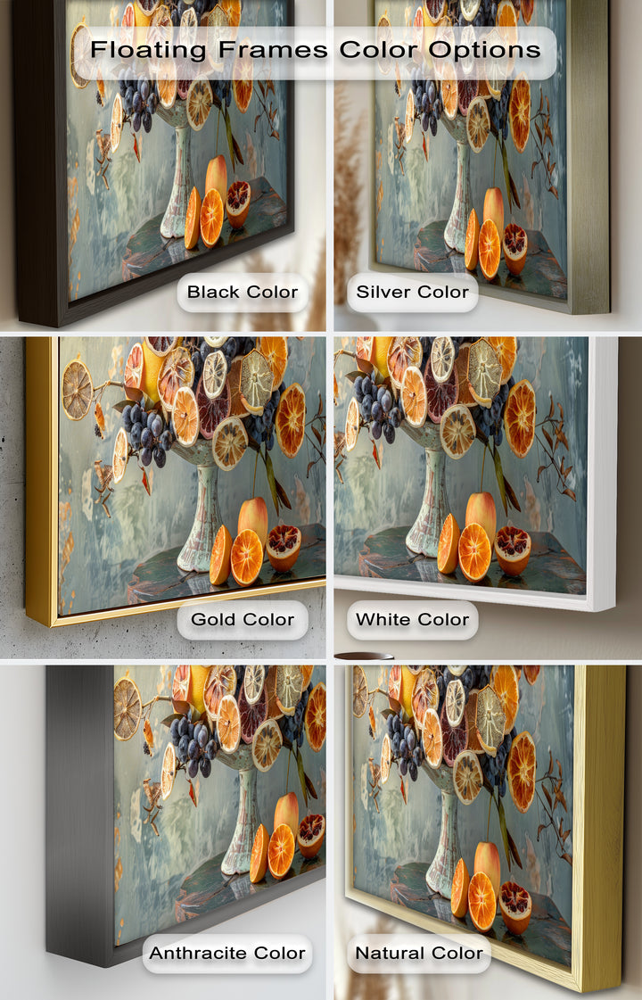 Grapes and Citrus Harmony – Decorative Still Life Food Painting