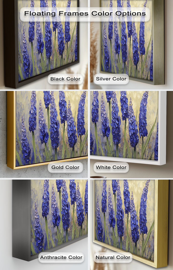 Lavender Spires in Bloom – Purple Blossom Flower Oil Painting
