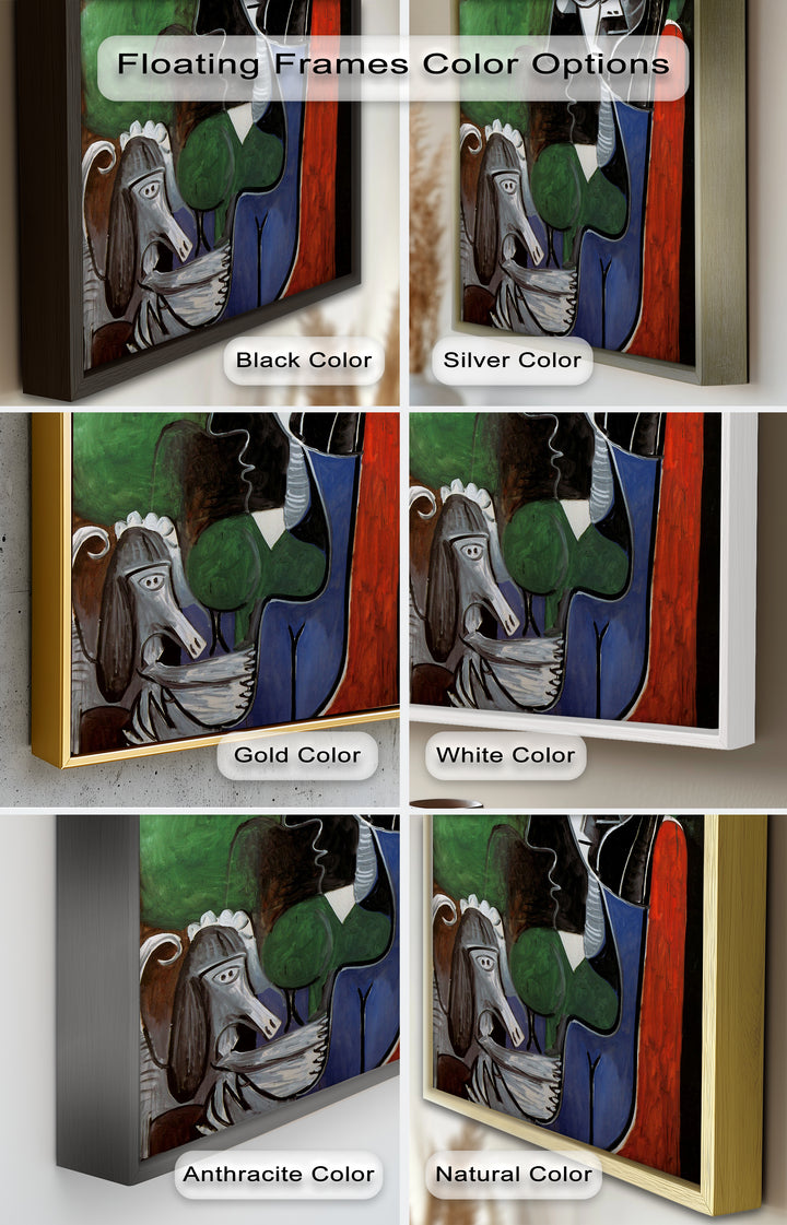 Lady with Poodle – Surreal Cubist Portrait Picasso Oil Painting