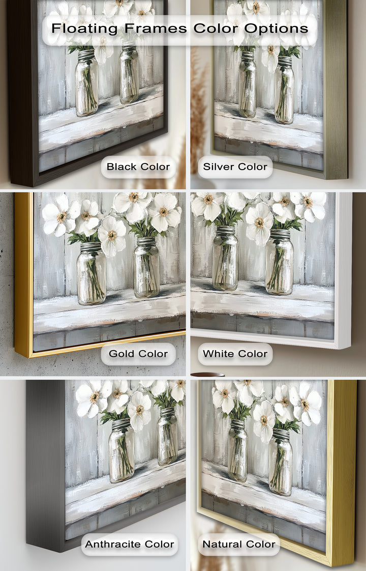 White Flower Jar Still Life – Floral Oil Paintings