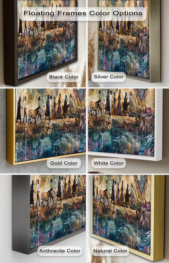 Echoes of Migration – Symbolic Journey Through Time Oil Painting