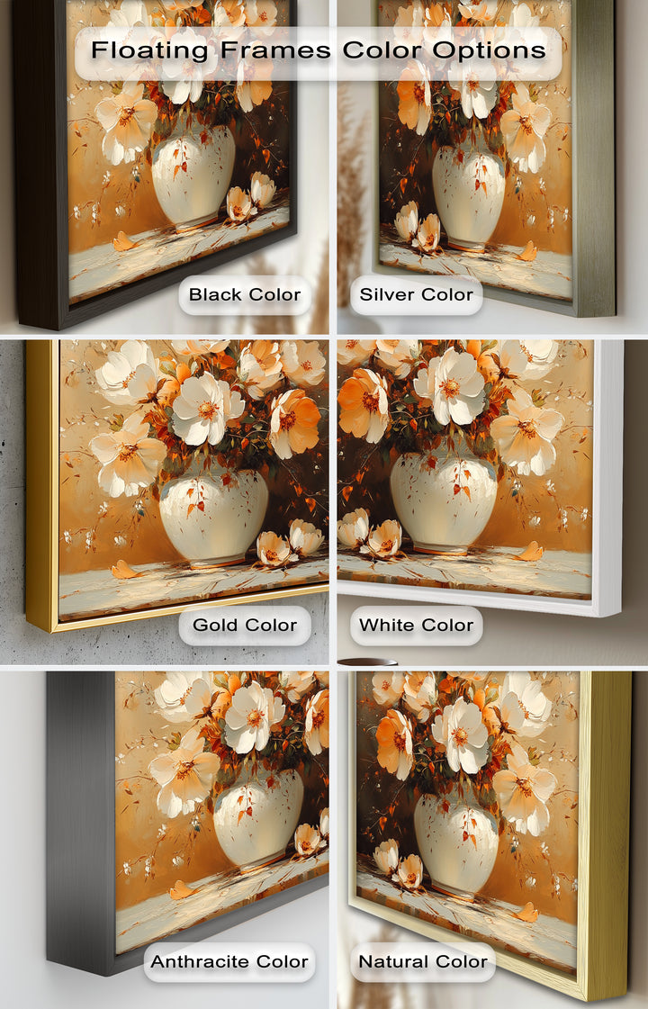 Warm Floral Arrangement – Flower Vase Oil Paintings