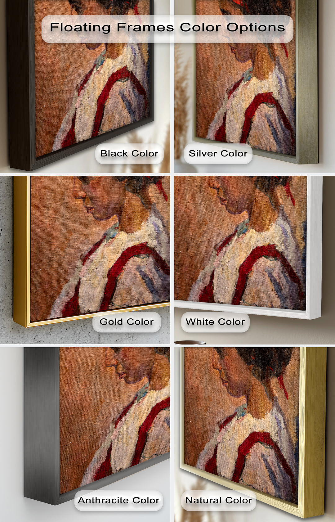 Side Portrait of a Young Woman in Red Ribbon - Picasso Oil Painting