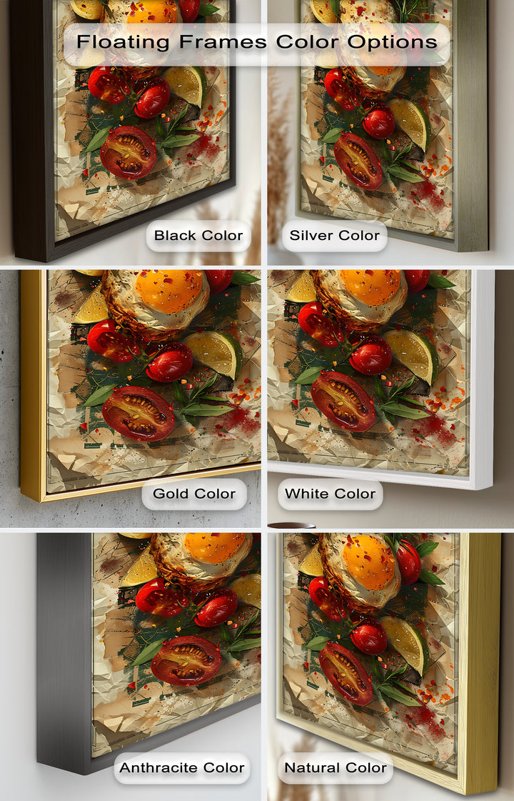 Spiegelei und Brathähnchen mit Kräutern - Food Painting
