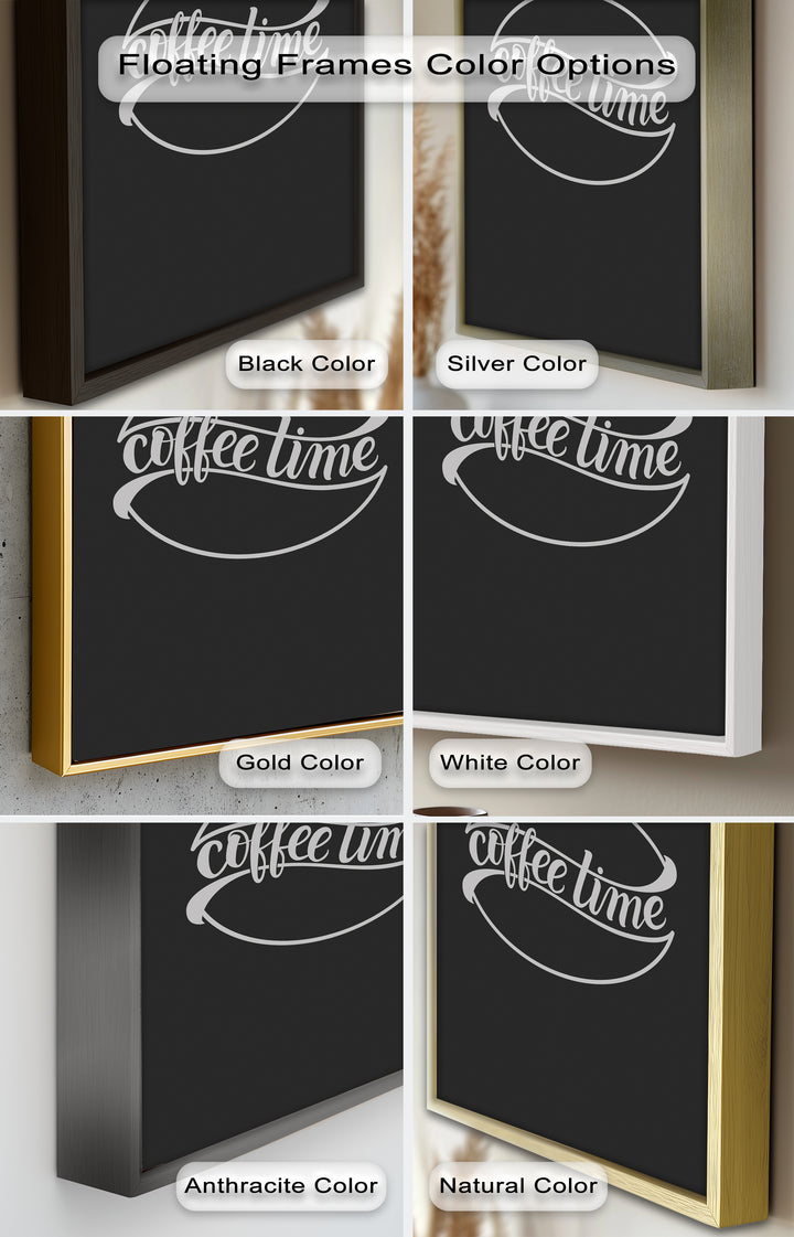 Modern Coffee Time Typography – Minimalist Oil Painting