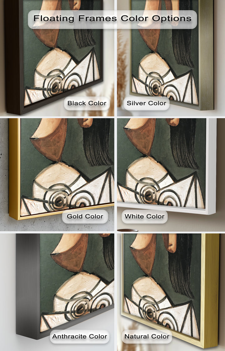 Serene Abstraction – Cubist Female Portrait Oil Painting