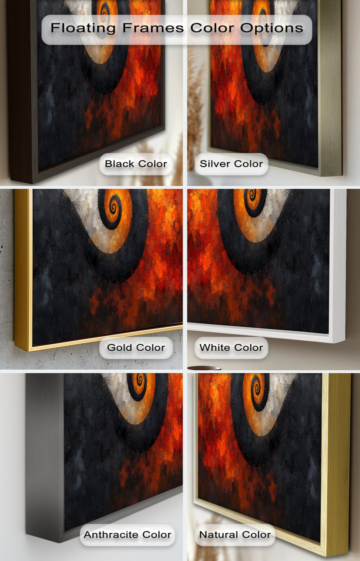 Autumn Swirl – Abstract Spiral Oil Painting
