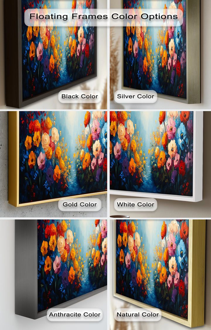Multicolor Wild Bloom Explosion - Flower Oil Painting