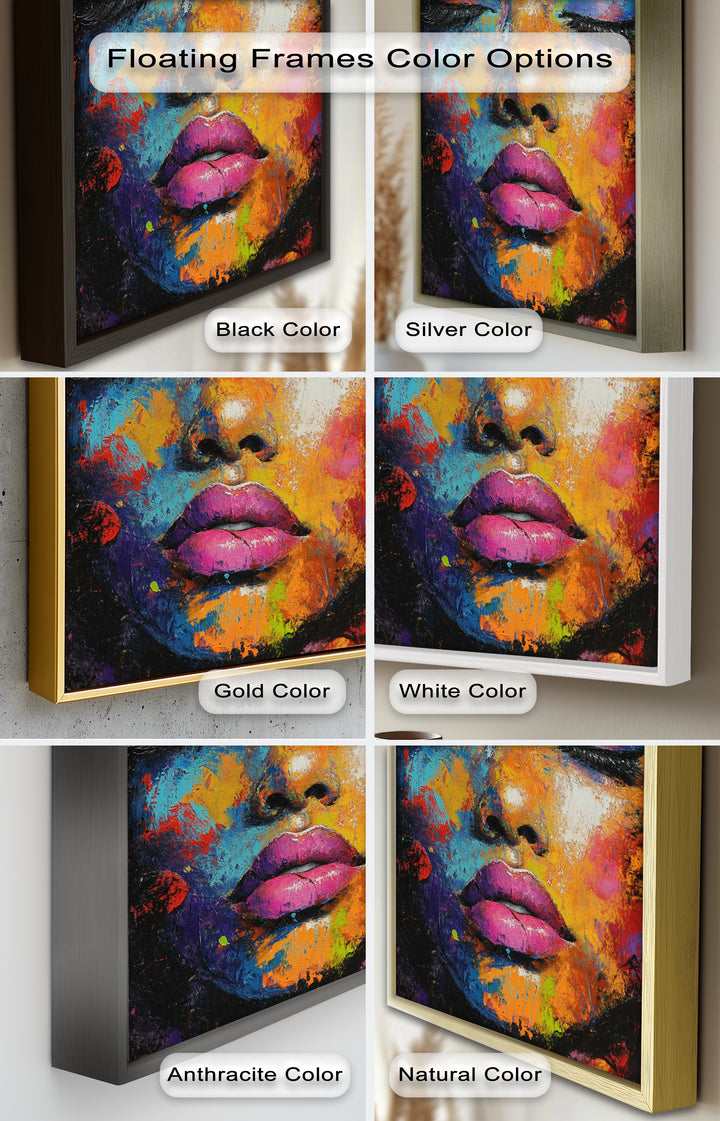 Chromatic Reverie – Bold Female Portrait in Abstract Oil Painting